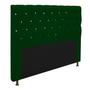Imagem de Cabeceira Estofada Cristal 195 cm King Size Com Strass Suede Verde - Doce Sonho Móveis