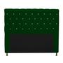 Imagem de Cabeceira Estofada Cristal 195 cm King Size Com Strass Suede Verde - Doce Sonho Móveis
