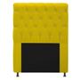 Imagem de Cabeceira Estofada Cristal 90 cm Solteiro Com Strass  Suede Amarelo - ADJ Decor