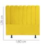 Imagem de Cabeceira Estofada Dallas 160cm Queen Size Para Cama Box Quarto Suede Amarelo - Ahz Móveis