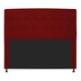 Imagem de Cabeceira Estofada Dama 140 cm Casal Com Botonê Corano Vermelho - ADJ Decor