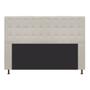 Imagem de Cabeceira Estofada Dama 140 cm Casal Com Botonê Suede Bege - ADJ Decor
