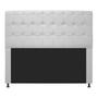 Imagem de Cabeceira Estofada Dama 160 cm Queen Size Com Botonê Corano Branco - ADJ Decor