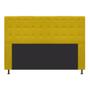 Imagem de Cabeceira Estofada Dama 195 cm King Size Com Botonê Suede Amarelo - Doce Sonho Móveis