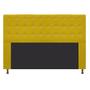 Imagem de Cabeceira Estofada Dama 195 cm King Size Com Strass Suede Amarelo - ADJ Decor