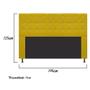 Imagem de Cabeceira Estofada Dama 195 cm King Size Com Strass Suede Amarelo - ADJ Decor