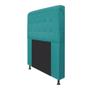 Imagem de Cabeceira Estofada Dama 195 cm para Cama King Size com Botonê Suede Azul Turquesa - Damaffê Móveis