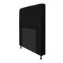 Imagem de Cabeceira Estofada Dama 195 cm para Cama King Size com Botonê Suede Preto - Damaffê Móveis