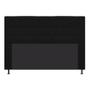 Imagem de Cabeceira Estofada Dama 195 cm para Cama King Size com Botonê Suede Preto - Damaffê Móveis