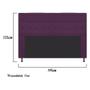 Imagem de Cabeceira Estofada Dama 195 cm para Cama King Size com Botonê Suede Roxo - Damaffê Móveis