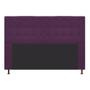 Imagem de Cabeceira Estofada Dama 195 cm para Cama King Size com Botonê Suede Roxo - Damaffê Móveis