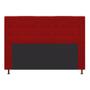 Imagem de Cabeceira Estofada Dama 195 cm para Cama King Size com Botonê Suede Vermelho - Damaffê Móveis