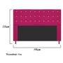 Imagem de Cabeceira Estofada Dama 195 cm para Cama King Size com Strass Suede Pink