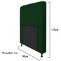 Imagem de Cabeceira Estofada Dama 90 cm para Cama Solteiro com Botonê  Suede Verde - Damaffê Móveis