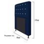 Imagem de Cabeceira Estofada Dama 90 cm para Cama Solteiro com Strass  Suede Azul Marinho