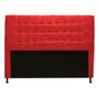 Imagem de Cabeceira Estofada Dama Botonê para Cama Box 160cm Queen Size Suede Vermelho