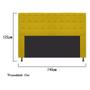 Imagem de Cabeceira Estofada Dama Capitonê 140 cm para Cama Box de Casal Suede Amarelo para Quarto - AM Decor