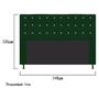 Imagem de Cabeceira Estofada Dama com Strass 140 cm para Cama Box de Casal Suede Verde para Quarto - AM Decor