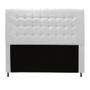 Imagem de Cabeceira Estofada Dama com Strass  195 cm King Size Quarto para Cama Box Suede Branco - Dama com Strassffê Móveis
