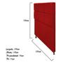 Imagem de Cabeceira Estofada Damares 100cm para Cama Solteiro Botonê material sintético Vermelho - KDAcanto Móveis