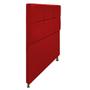 Imagem de Cabeceira Estofada Damares 100cm para Cama Solteiro Botonê material sintético Vermelho - KDAcanto Móveis