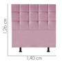 Imagem de Cabeceira Estofada Damares 140 cm Casal Quarto para Cama Box Suede Rosa Bebê - KDAcanto Móveis