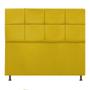 Imagem de Cabeceira Estofada Damares 140cm Casal Botonê material sintético Amarelo - Damaffê Móveis