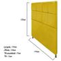 Imagem de Cabeceira Estofada Damares 140cm Casal Botonê material sintético Amarelo - Damaffê Móveis