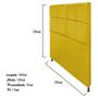 Imagem de Cabeceira Estofada Damares 160 cm para Cama Queen Size com Botonê Suede Amarelo - Damaffê Móveis