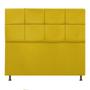 Imagem de Cabeceira Estofada Damares 160 cm para Cama Queen Size com Botonê Suede Amarelo - Damaffê Móveis