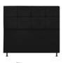 Imagem de Cabeceira Estofada Damares 160 cm para Cama Queen Size com Botonê Suede Preto - Damaffê Móveis