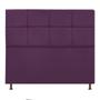 Imagem de Cabeceira Estofada Damares 160 cm para Cama Queen Size com Botonê Suede Roxo - Damaffê Móveis