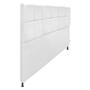 Imagem de Cabeceira Estofada Damares 195 cm King Size Com Botonê Suede Branco - Damaffê Móveis
