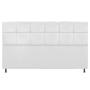 Imagem de Cabeceira Estofada Damares 195 cm King Size Com Botonê Suede Branco - Damaffê Móveis
