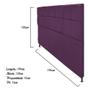 Imagem de Cabeceira Estofada Damares 195 cm King Size Com Botonê Suede Roxo - ADJ Decor