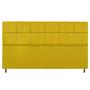 Imagem de Cabeceira Estofada Damares 195 cm para Cama King Size com Botonê Suede Amarelo