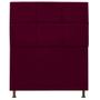 Imagem de Cabeceira Estofada Damares 90 cm Solteiro Com Botonê  Suede Bordô - ADJ Decor