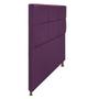 Imagem de Cabeceira Estofada Damares 90 cm Solteiro Com Botonê  Suede Roxo - Amarena Móveis