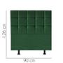 Imagem de Cabeceira Estofada Damares 90 cm Solteiro Quarto para Cama Box Suede Verde - Damaffê Móveis