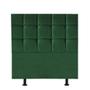 Imagem de Cabeceira Estofada Damares 90 cm Solteiro Quarto para Cama Box Suede Verde - Damaffê Móveis