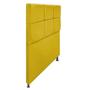Imagem de Cabeceira Estofada Damares 90cm para Cama Solteiro Botonê material sintético Amarelo