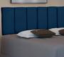 Imagem de Cabeceira Estofada de Cama Box Casal 140 x 57 cm Dubai Azul - MagL