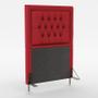 Imagem de Cabeceira Estofada Decorativa Antares 90 Para Cama de Solteiro Sued Vermelho Aradecor
