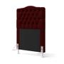 Imagem de Cabeceira Estofada Decorativa Pollux 90 para Cama de Solteiro Sued Vermelho Aradecor