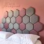 Imagem de Cabeceira Estofada em Módulos Uma Placa Hexagonal