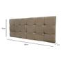 Imagem de Cabeceira Estofada Em Tecido Sued Painel Aconchego 140cm Casal Para Cama Box Bege