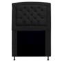 Imagem de Cabeceira Estofada Geovana 100 cm para Cama Solteiro Com Capitonê Suede Preto