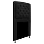 Imagem de Cabeceira Estofada Geovana 100 cm para Cama Solteiro Com Capitonê Suede Preto