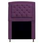 Imagem de Cabeceira Estofada Geovana 100 cm para Cama Solteiro Com Capitonê Suede Roxo