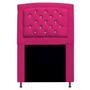Imagem de Cabeceira Estofada Geovana 100cm para Cama Solteiro com Strass Capitonê Suede Pink - Damaffê Móveis